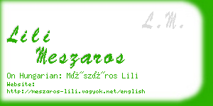 lili meszaros business card